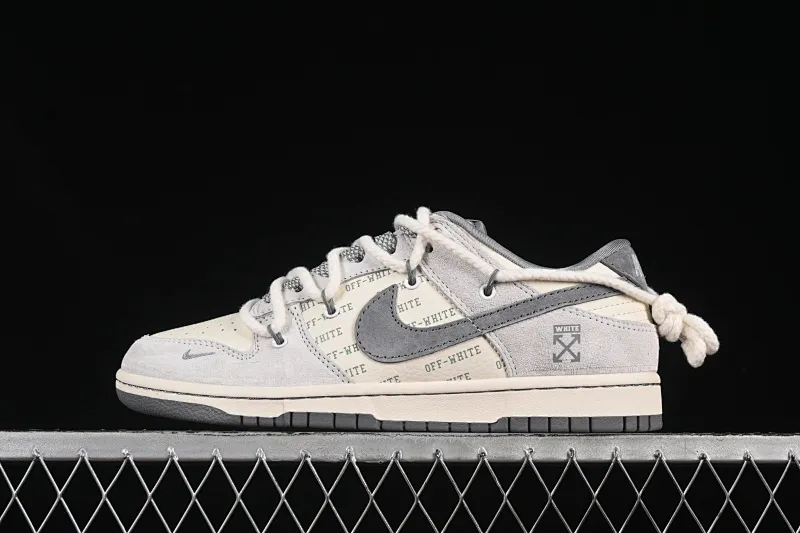 All Categories Nk SB Dunk Series Nk SB Dunk Low High-end Customized Low-top Shoes Nike SB Dunk Low OFF-WHITE Series Gray Hook with Subtitles Anniversary High-end Customized Low-top Casual Shoes YX5066-223